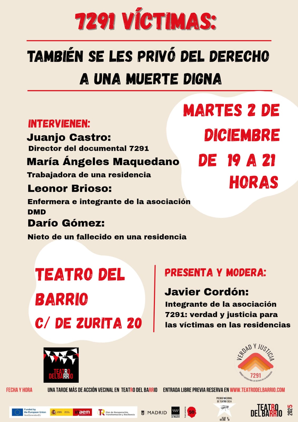 En Teatro del Barrio 2 diciembre 2025 19h