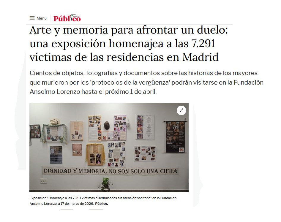 Inaguración de la exposición 7291: Volaron sin ser despedidas
