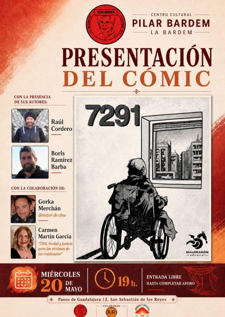 Presentación del Comic en el centro cultural Pilar Bardem San Sebastián de los Reyes día 20 Mayo 19:00
